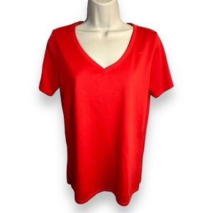 Nike Women’s The Nike Tee V-Neck Red Size Large